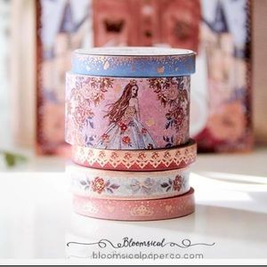 Bloomsical Washi- Rose Gold Foil set of boutique washi from artist in Australia.